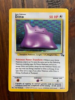 Pokemon Card Ditto 3/62 Rare Holo 50HP