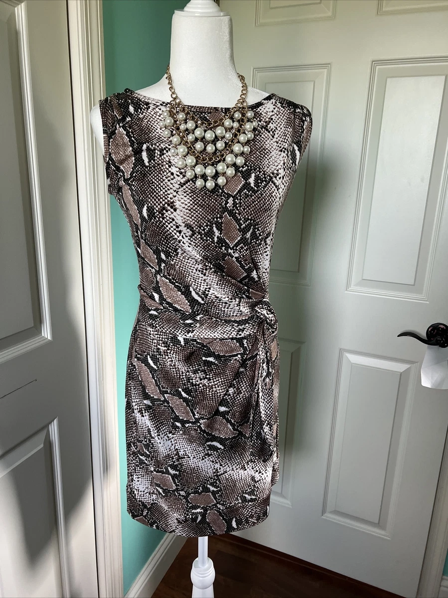 Snake print hotsell silk dress