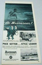 1957 Print Ad Buccaneer 25 HP Twin Outboard Motors Gale Products Galesburg,IL