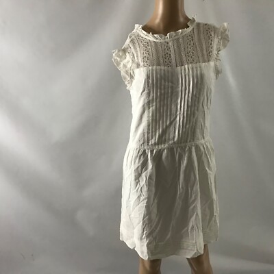 Altar'd State Women s Dress Lace Top Size S Off White Cap Sleeve Open Back New