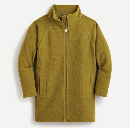 J. Crew Swingy Mock Neck Coat Italian 