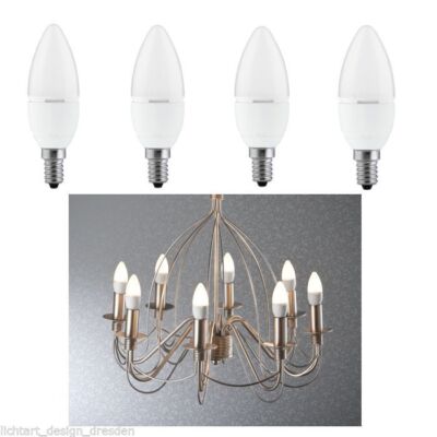 Set of 4 Paulmann 281.58 LED Quality Candle 4W Warm White 230V 28158 