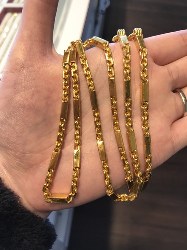 24k gold necklace One Bar Style 75 Gram 