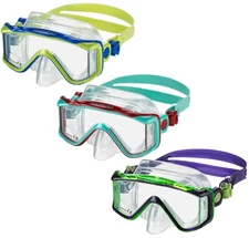 Rapido Jr Kids Snorkel Mask, Tempered Glass Lens Panoramic Kids Snorkeling Mask