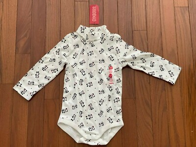Gymboree Infant Girl White Panda Print Bodysuit Size 18-24 months New E8