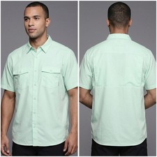 Columbia Silver Ridge Utility Shirt Mens 2XL Mint Green Short Sleeve PFG Vent