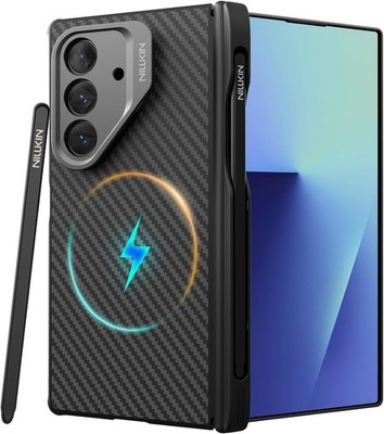 Nillkin Samsung Galaxy Z Fold 7 Case Slim Aramid Fiber Builtin Writing Pen Black