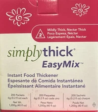 SimplyThick EasyMix Food & Drink Thickener - 200 Piece Mildly Thick