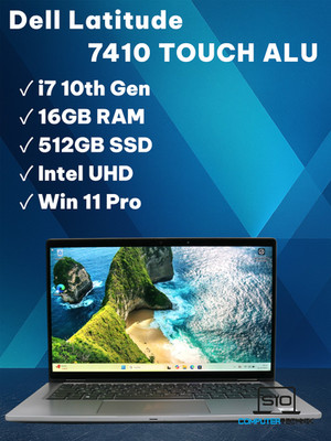 Dell Latitude 7410   i7-10810U 16 GB RAM 512 GB SSD NVMe 14  FHD Touch ALU #49
