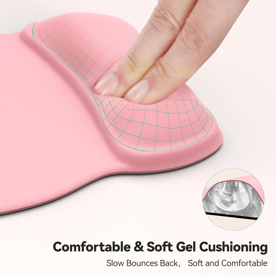 TECKNET Gel Mouse Pad with Wrist Rest, Ergonomic Office Mousepad with Wrist - Image 3 of 4