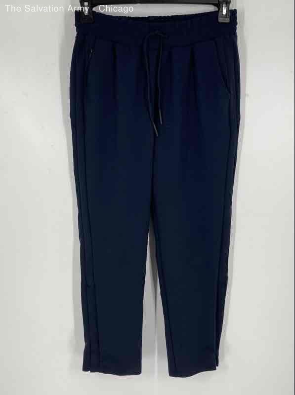 Athleta Womens Dark Blue Metropolis Drawstring Straight Leg Ankle Pants Size 6