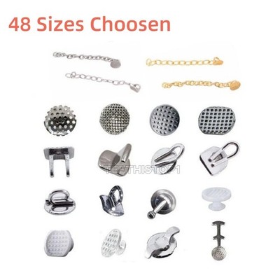 10pcs Dental Orthodontic Bondable Lingual Buttons Round/Rectangular Mesh Base