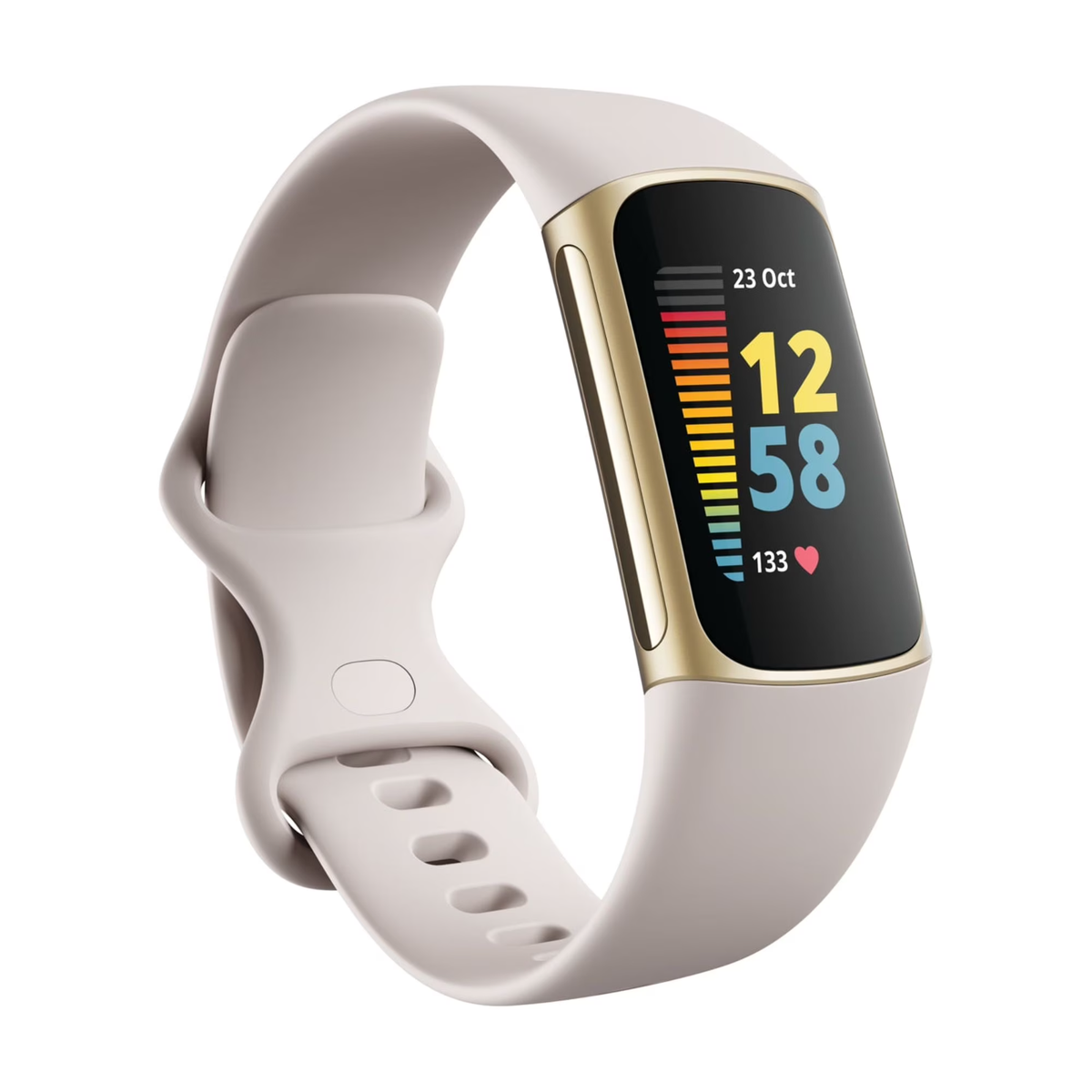 Fitbit Charge 5 Activity Tracker - Lunar White/Soft Gold 