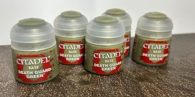 Warhammer Citadel Farben Deathguard grün X5 Töpfe neu und versiegelt