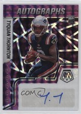2022 Panini Mosaic Rookie Purple Prizm 10/49 Tyquan Thornton #RAM-TT Auto 16wc