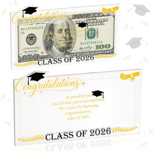 2026 Graduation Money Holder, Acrylic Class of 2026 Congrats Grad Money Cash Env