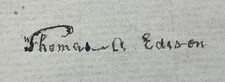 1896 SIGNED Original Letter THOMAS ALVA EDISON TLS To James Symington
