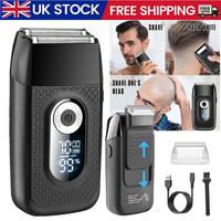LCD Foil Shaver Electric Cordless Shaver for Men Wet/Dry Razor Rechargeable USB