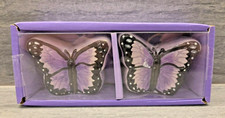 Garden Party - Purple Lavender DETAILED Butterfly Salt & Pepper Shakers - PRETTY