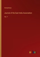 Journal Of The East India Association Anonymous