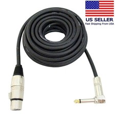 Audio2000'S ADC2023 20ft ,24AWG,XLRF Female -1/4" 6.35mm Microphone Cable,NEW