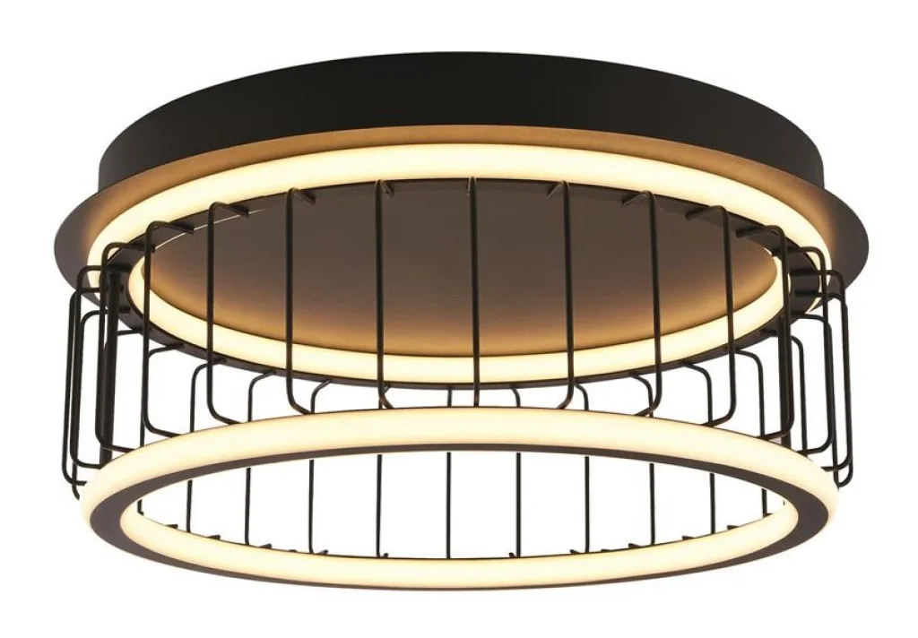 Ceiling Light Black Circolo LED Flush 400mm Searchlight 54215-1BK
