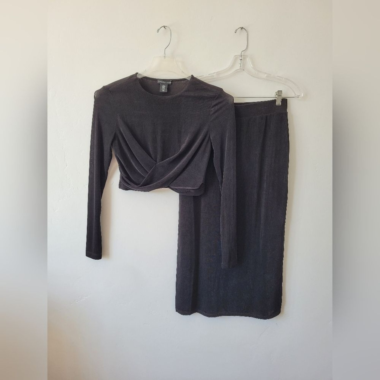 Sincerely Jules Two Piece Skirt Set Black Club Party Cocktail Event Concert M