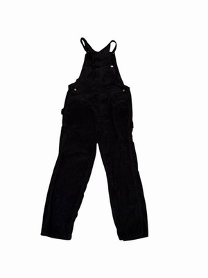 Rare Chums Black Corduroy Overalls Pocket Streetwear Sz Large L