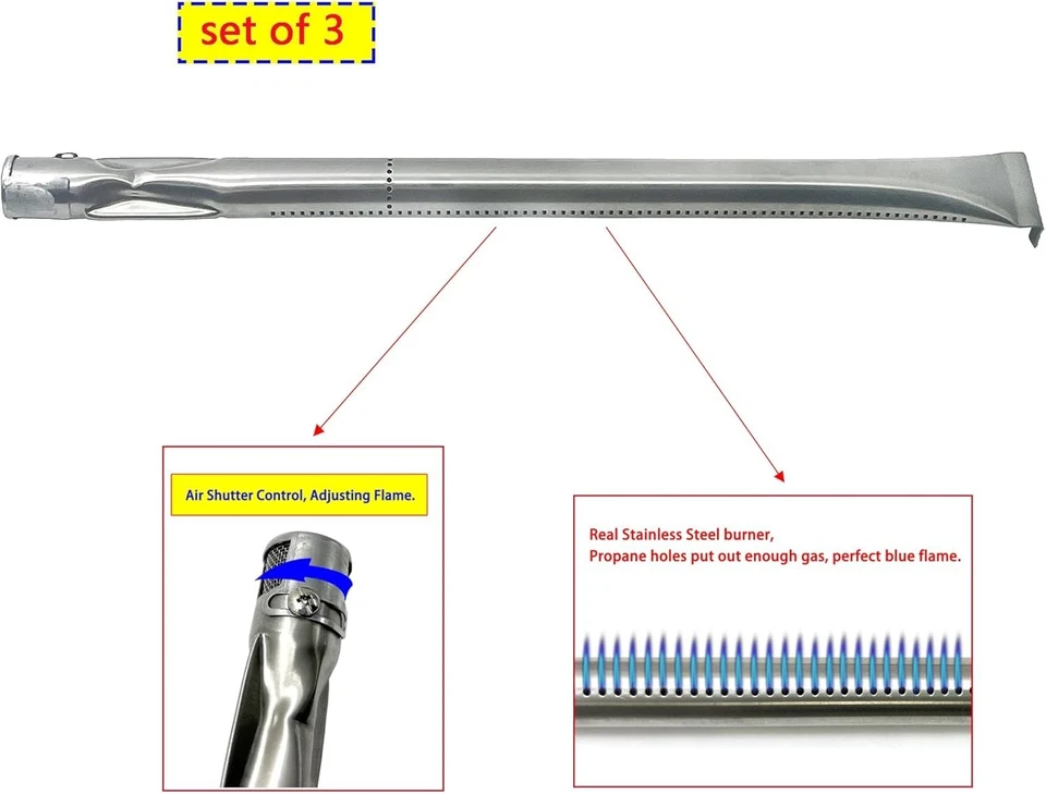 Parts Kit DG105 for Charmglow 3Burner 720-0230; 720-0036-HD-05 Gas Grill Burners - Image 4 of 4