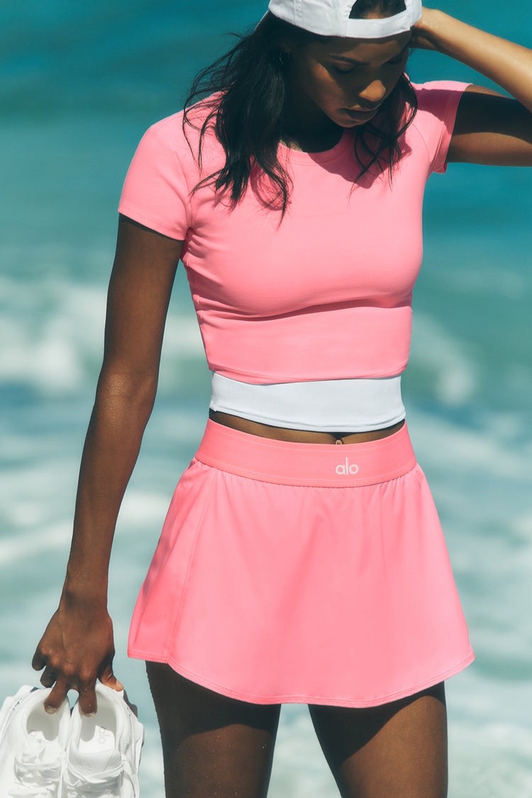 Alo Match Point Tennis Skirt NWT Neon Bubblegum | eBay