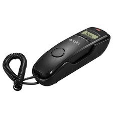 T112 Trimline Corded Telephone with Caller ID Black