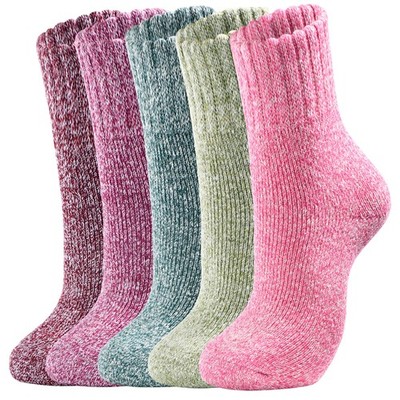 Nimalpal 5 Pairs Wool Socks - Wool Socks for Women Super Soft Hiking Thick Kn...