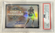 2018 Leaf Armed & Dangerous Josh Allen Black Prismatic RC /15  PSA-9 Auto-10