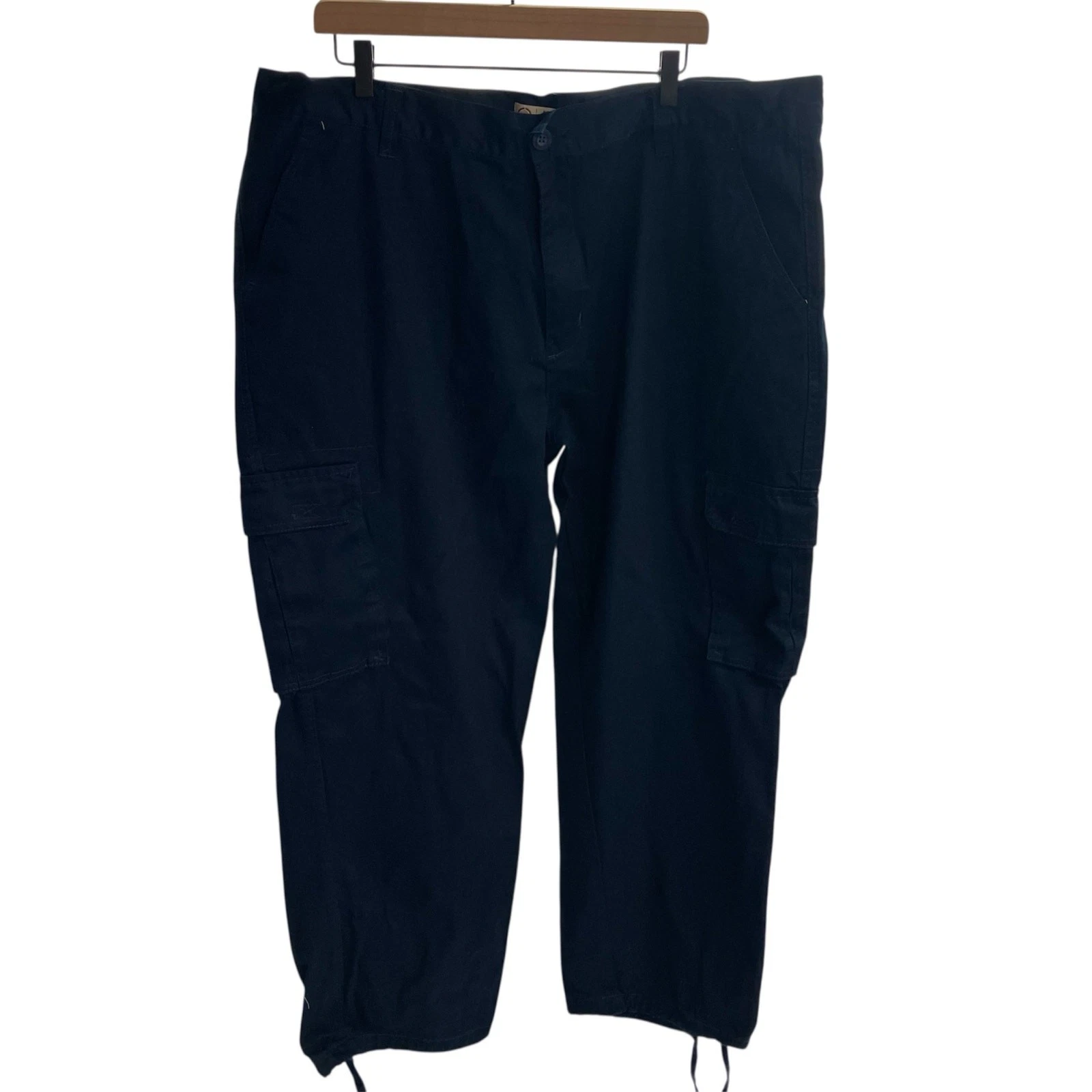 New Noiz Men's Cargo Pants Navy Blue 44x32 Utility Grunge Cotton