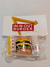 NEW  in n out burger souvenir erasers 3 pack drink fry double advertising sealed