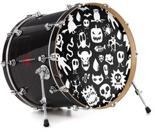 Vinyl Decal Skin for 24" Bass Kick Drum Head Monsters