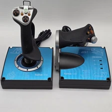 Saitek X45 Flight Simulator Throttle & Control Stick - Used - Tested Working