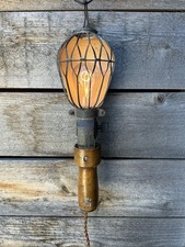 1916 Flexco Integrated Industrial Drop Light Trouble Lamp Cage Work Inspection 1916 Flexco Integrated Industrial Drop Light Trouble Lamp Cage Work Inspection