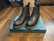 Chaco Fields Waterproof Black Leather Chelsea Boots Women s Size 8