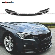 Gloss Black For 2012-2018 BMW F30 3 Series M Sport Front Bumper Lip Spillter