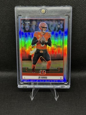 2025 Panini Select Score Throwback Silver Prizm Joe Burrow Bengals     
