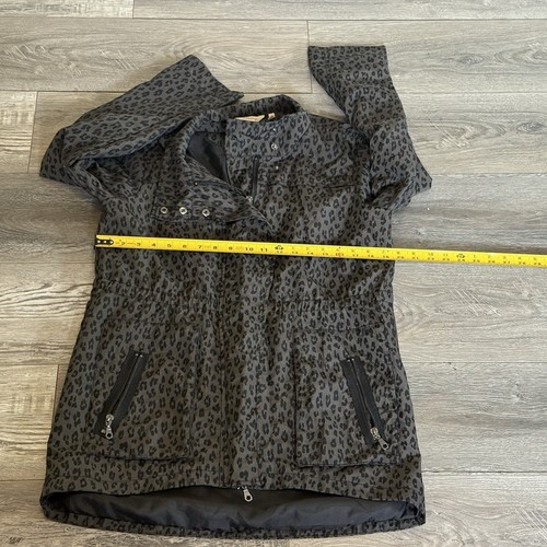 Soft Surroundings Nylon Leopard Animal Print Trench Rain Coat Jacket Womens M - Picture 6 of 7