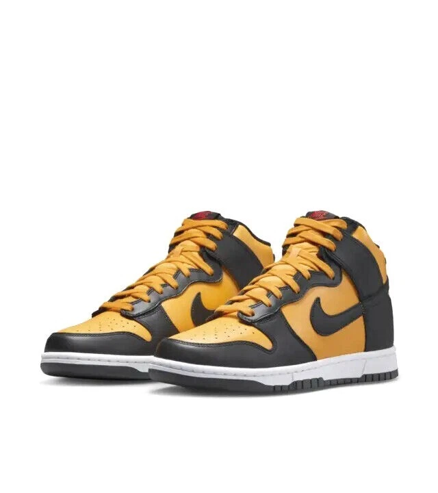 Nike Dunk High Retro University Gold and Black Shoes DD1399-700 Size 7-12