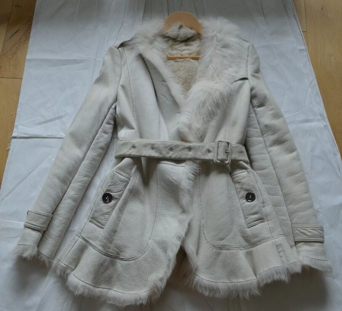 manteau mouton blanc femme