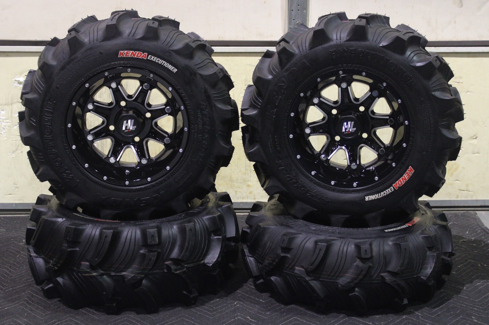 YAMAHA RHINO 660 25" EXECUTIONER ATV TIRE & HL4 WHEEL KIT IRS1CA eBay