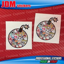 2 Aufkleber Bomb Shoker Hand Stickerbomb Auto Motorrad