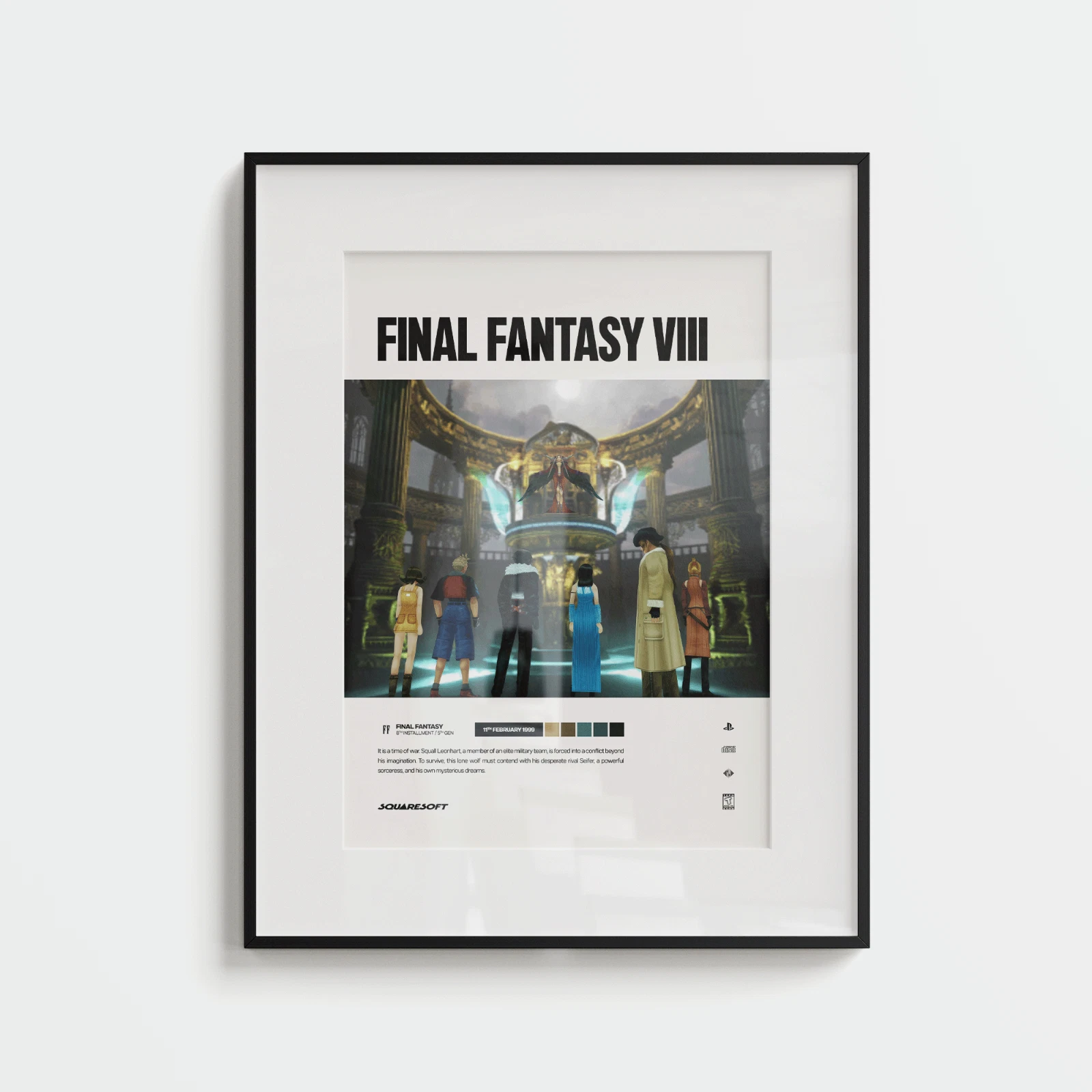 Final Fantasy VIII (1999) Video Game Art Poster