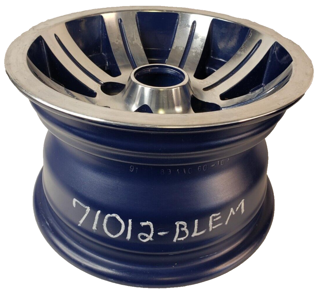 Blue w/Machined Spoke 10x6 4/4 3+3 Club Car Golf Cart Wheel Rim [ONE RIM] Blem