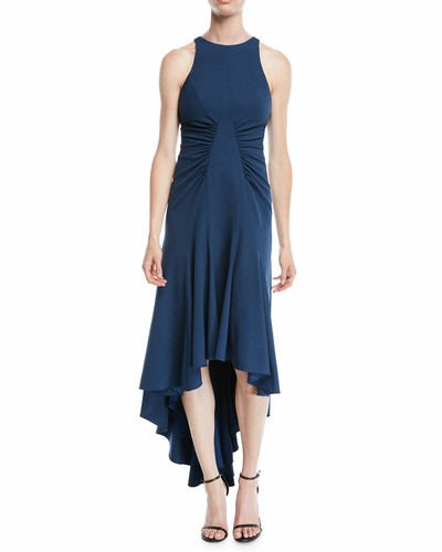 Halston Heritage Sleeveless Ruched High 