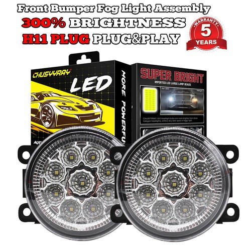 12-16 SCION FRS BUMPER DRIVING CHROME FOG LIGHT LAMP + 3000K HID COVER
